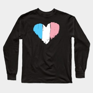 Trans Pride Heart Long Sleeve T-Shirt